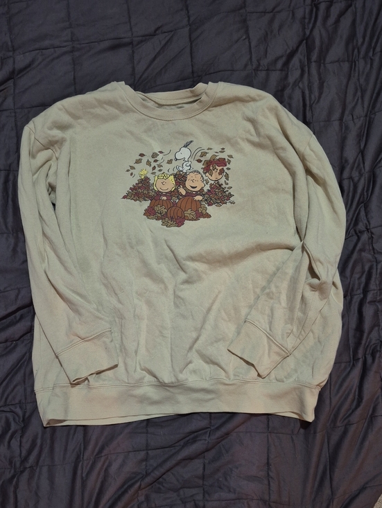 torrid Tops - torrid Beige Peanuts Fall Graphic Crewneck Sweatshirt
